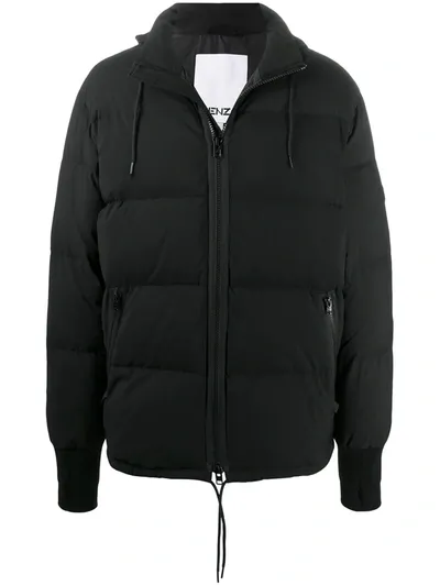 Kenzo Hooded Padded Jacket In Black