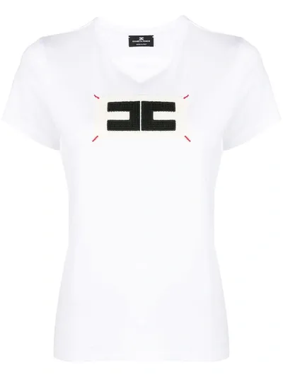 Elisabetta Franchi Logo Print T-shirt In White