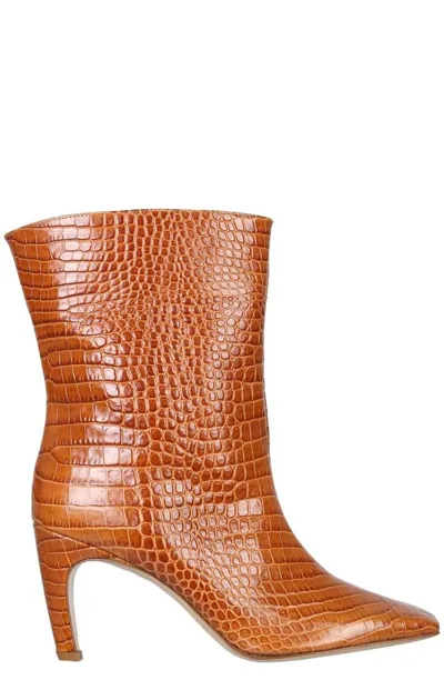 Gia Couture Gia Borghini X Pernille Teisbaek Atena Ankle Boots In Brown