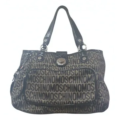 Pre-owned Moschino Cloth Tote In Brown