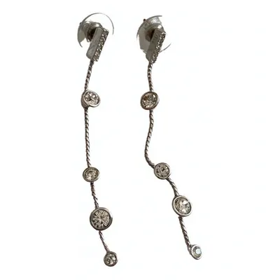 Pre-owned Swarovski Crystal Earrings In Silver