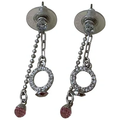 Pre-owned Swarovski Crystal Earrings In Silver