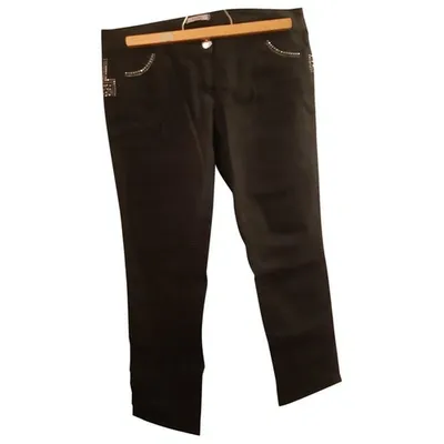 Pre-owned Blumarine Straight Pants In Black