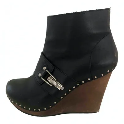 Pre-owned See By Chloé Leather Boots In Black