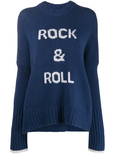 Zadig & Voltaire Rock & Roll Knit Jumper In Blue