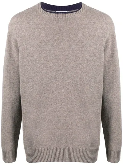 Closed Crew Neck Jumper In Neutrals