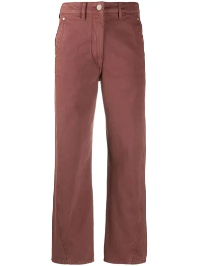 Lemaire Twisted Straight-leg Trousers In Red