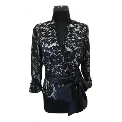 Pre-owned Tadashi Shoji Jacket In Black