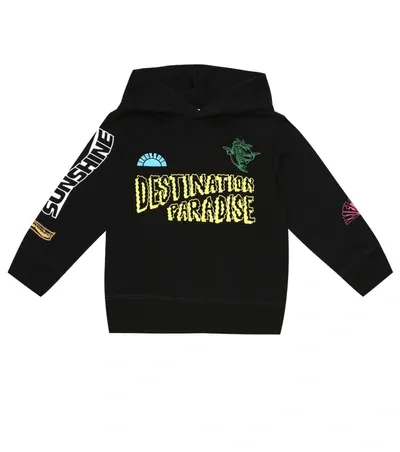 Stella Mccartney Kids' Kapuzenpullover Mit Paradies-print In Black