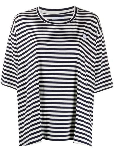 Société Anonyme Short-sleeved Stripe Print T-shirt In Blue