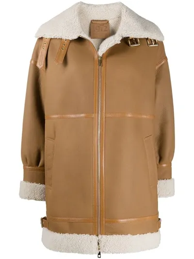 Desa 1972 Shearling Jacket In Brown