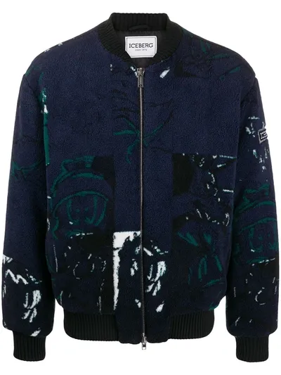 Iceberg Bomberjacke Mit Print In Blue