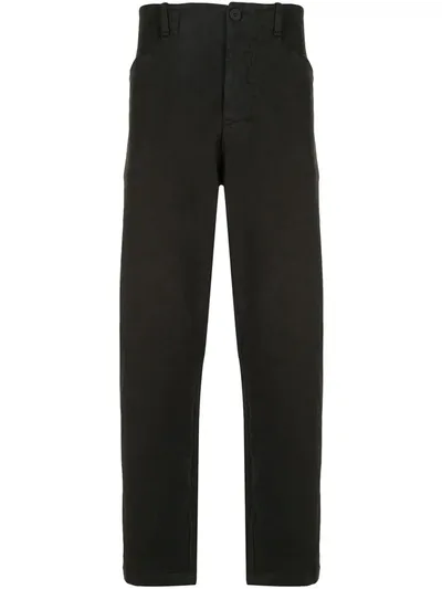 Transit Slit Pocket Straight-leg Trousers In Black