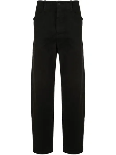 Transit Slit Pocket Straight-leg Trousers In Black