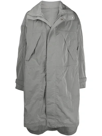 Juunj Oversized Parka Coat In Grey