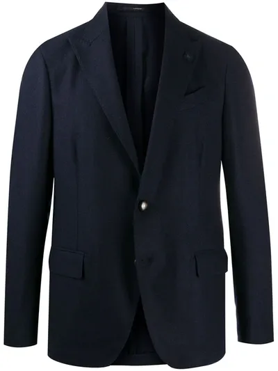 Lardini Cashmere Single-breasted Blazer In Blue