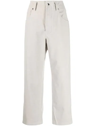 Sofie D'hoore Pollock Corduroy Cropped Trousers In Grey