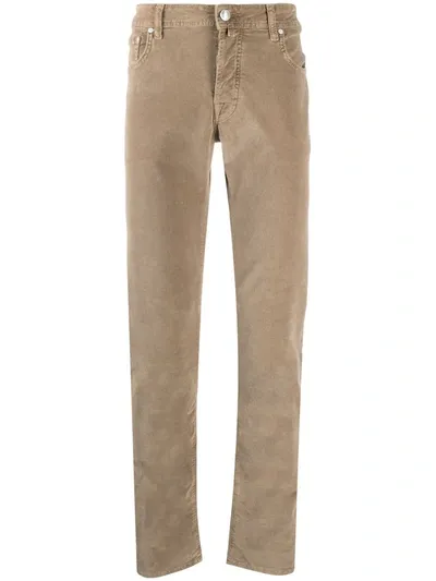 Jacob Cohen Slim Fit Trousers In Brown