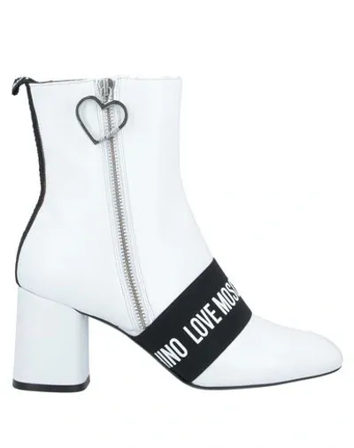 Love Moschino Ankle Boots In White