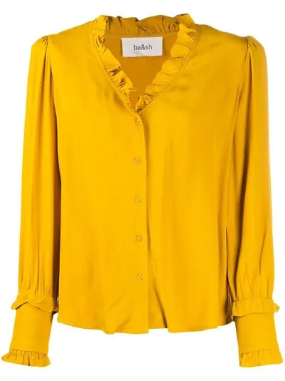 Ba&sh Unity Ruffled Blouse In Yellow