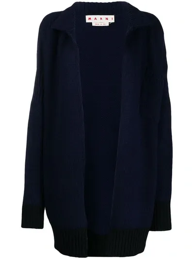 Marni Colour-block Cardigan In Blue