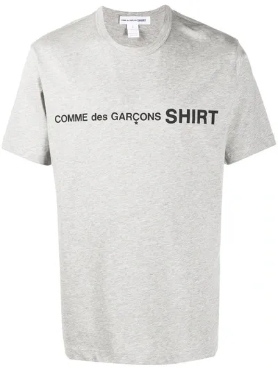 Comme Des Garçons Shirt Logo Print Crewneck T-shirt In Grey