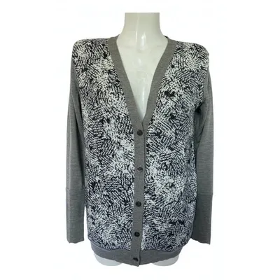 Pre-owned Diane Von Furstenberg Wool Cardigan In Grey