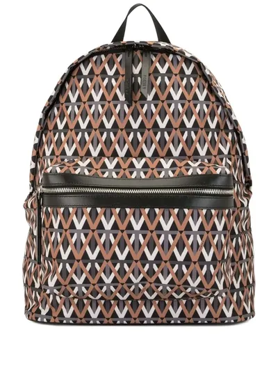 Ports V Geometric Print Backpack In Multicolour