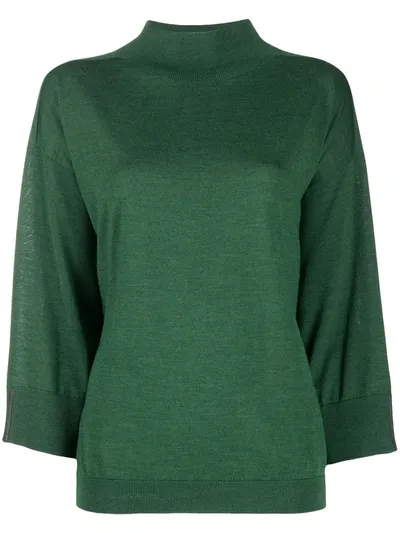 Peserico Roll Neck Jumper In Green