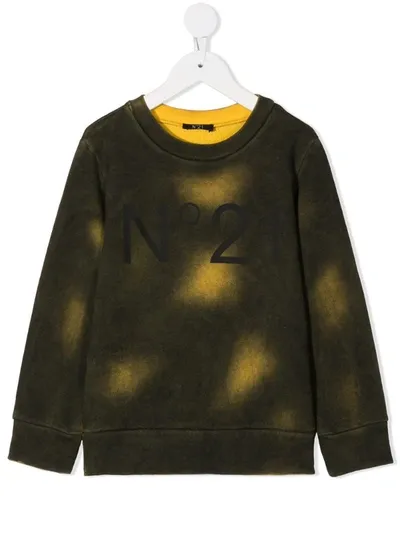 N°21 Teen Logo Tie-dye Sweatshirt In Nero