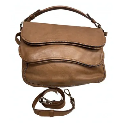 Pre-owned Emporio Armani Leather Crossbody Bag In Camel