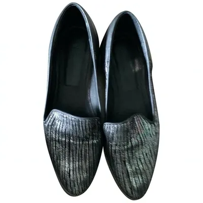 Pre-owned The Kooples Cloth Flats In Metallic