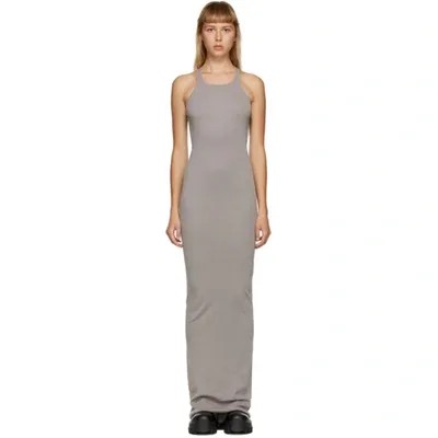 Rick Owens Drkshdw Ribbed Cotton Maxi Dress In 74 Putty