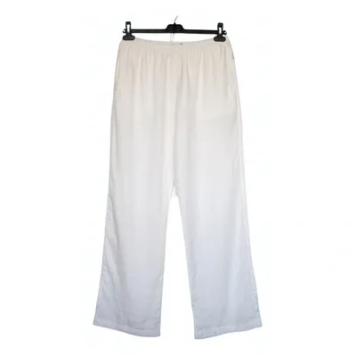 Pre-owned Roberto Cavalli Linen Large Pants In Other