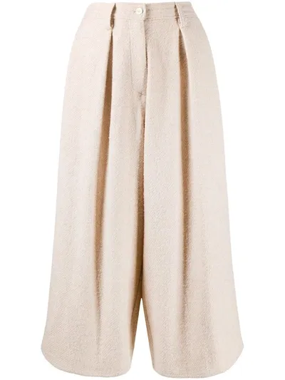 Dušan Cropped Wide-leg Trousers In Neutrals