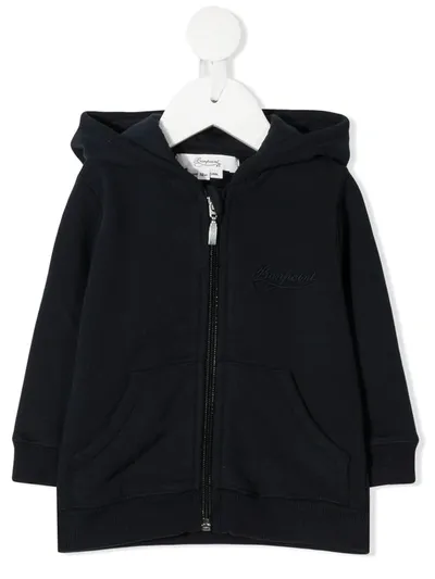 Bonpoint Babies' Zip-up Cotton Hoodie In Blue