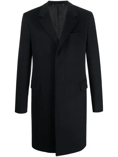 Paul Smith Wool And Cashmere Coat In Blue In Dark Blue