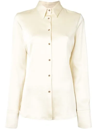 Georgia Alice Satin Shirt In Yellow