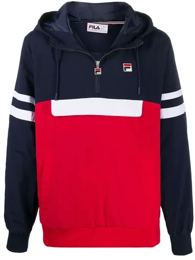 Fila Colour-block Hoodie In Blue