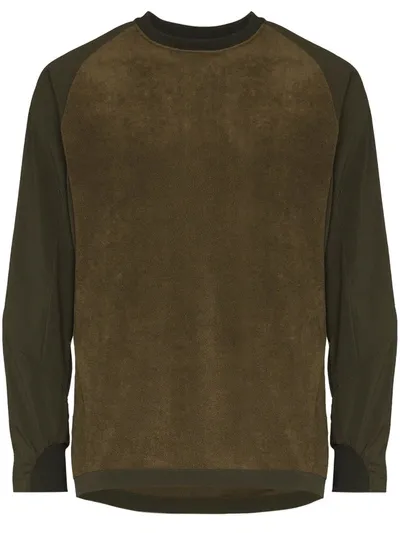 And Wander Fleece Base Long-sleeve T-shirt In Green