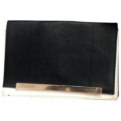 Pre-owned Calvin Klein Clutch Bag In Black