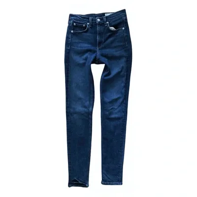 Pre-owned Rag & Bone Slim Jeans In Blue