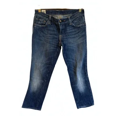 Pre-owned Htc Blue Cotton - Elasthane Jeans