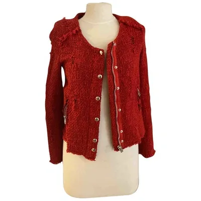 Pre-owned Iro Tweed Short Vest In Red