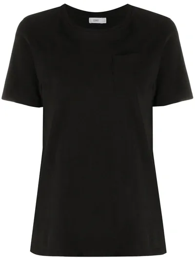 Closed Plain Chest Pocket T-shirt In Black