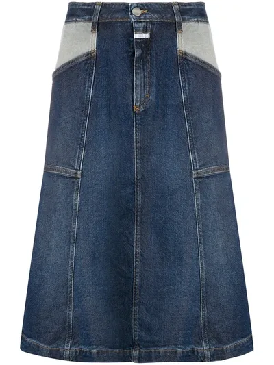 Closed Knee-length Denim Skirt In Blue