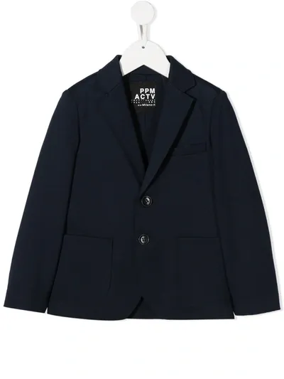 Paolo Pecora Kids' Single-breasted Blazer In Blue