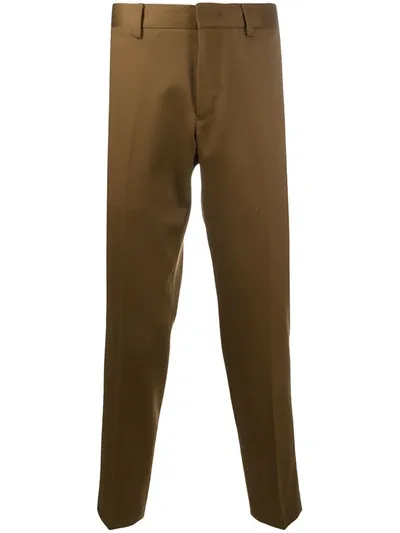 Pt01 Rebel Straight-leg Trousers In Brown