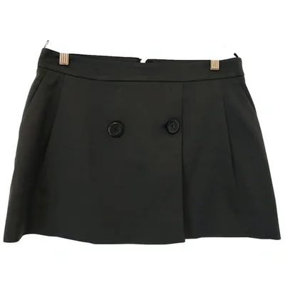 Pre-owned Pinko Mini Skirt In Black