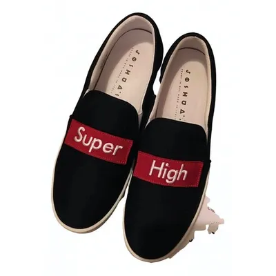 Pre-owned Joshua Sanders Cloth Flats In Black